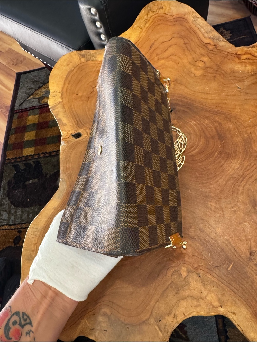 Just in 🔥Louis Vuitton Damier Porte Feuille Sarah Long Bifold Wallet Brown cbdy - Picture 10 of 17